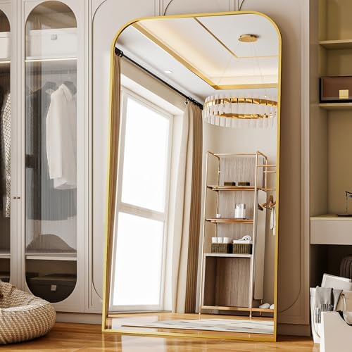 Oversized Full Length Mirror 81"x41" Arched Floor Standing Mirror - Image 7