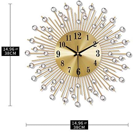 Large Wall Clocks for Living Room Decor Modern Gold Silent Clock - Image 4