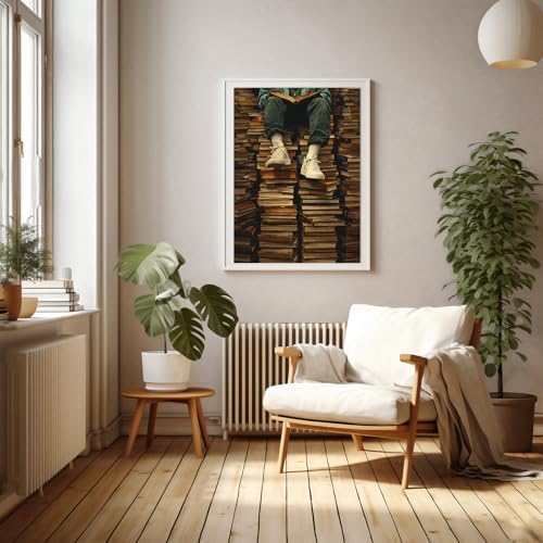 KAQNMY Black People Poster Vintage Books Artwork Print 16x24 Inch Unframed - Image 6
