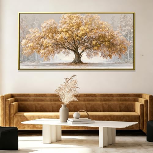 Gold Frame Tree Of Life Wall Art 29"x59" large Wall Art - Image 4