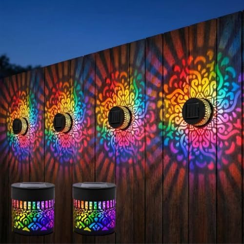 Lscsdf Seven-Color Changing Solar Mandala Projection Wall Light Decorative by Lscsdf