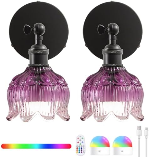 Vintage Battery Operated Wall Sconces: Gothic Wireless Rechargeable Light by BlesULuk