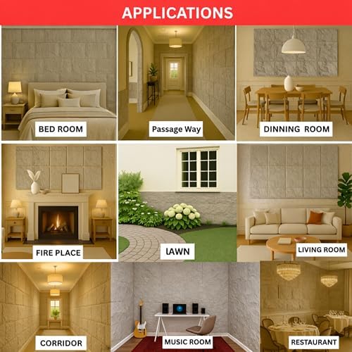 Walls of Luxury 3D Faux Stone Wall Panels, Cement Gray, PU Wall Paneling - Image 5