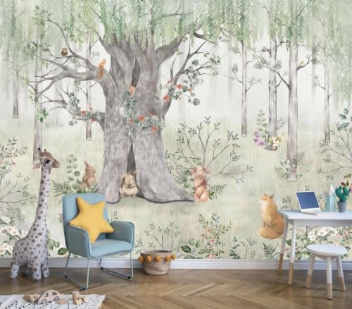 Animals Playing in the Woods Peel and Stick wall Decals by Toolhom