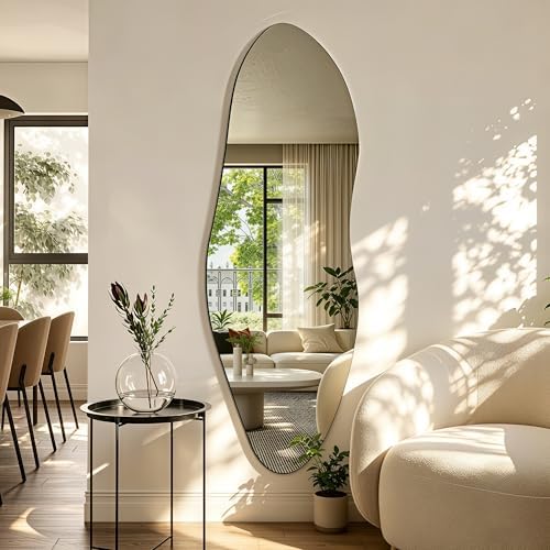 Niccy Wavy Full Length Mirror, Irregular Wall-Mounted Mirror by Niccy