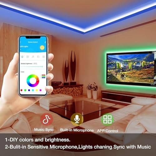 DAYBETTER LED Strip Lights 300ft RGB Music Sync Smart App Control - Image 4