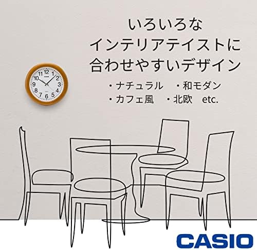 CASIO IQ-136-7JF Brown Analog Wood Grain Wall Clock, 11.6 inches, Continuous - Image 4