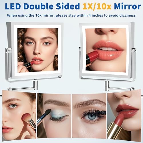 Ruacq Wall Mounted Makeup Mirror - Image 5
