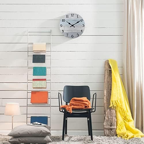 Plumeet Smaill Wall Clock, Rustic Coastal Country Village Clocks Decorative - Image 4