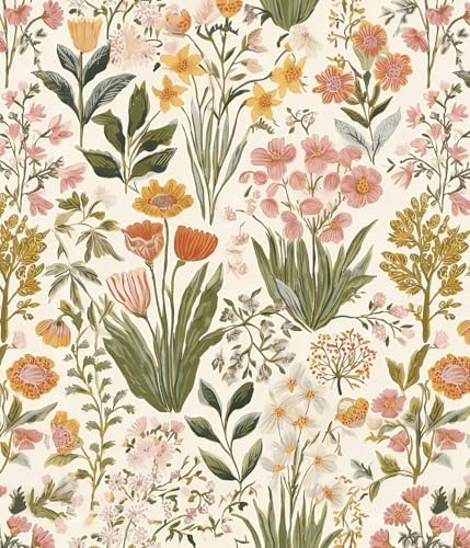 Orainege Floral Peel and Stick Wallpaper Boho Floral Contact Paper by Orainege