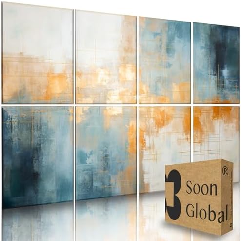 Soon Global Acoustic Wall Panels, Art Acoustic Panels, Teal Aura by SoonGlobal