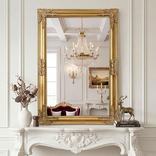 Vintage Gold Mirror for Wall by LawadaMirror