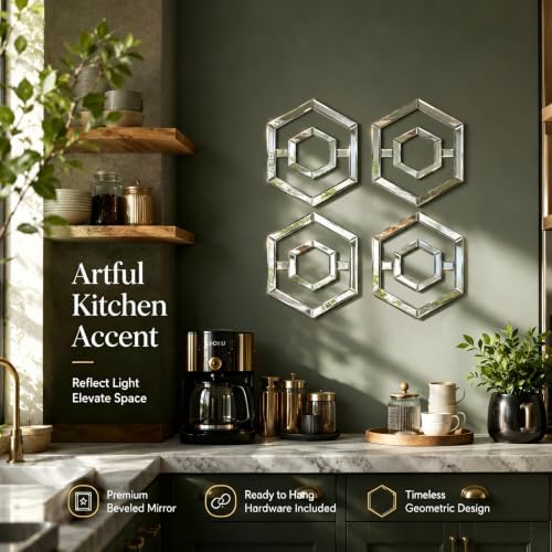 Square Decorative Wall Mirror 12 x 12 Inch, Modern Wall Mounted Accent Mirror - Image 6