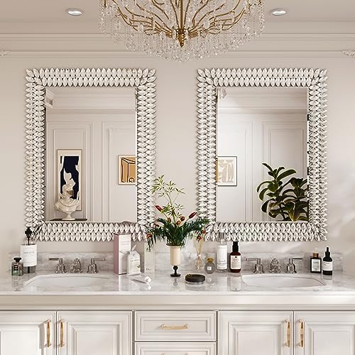 Kelly Miller 30"x40" Jeweled Luxury Rectangle Decorative Wall Mirror - Image 4
