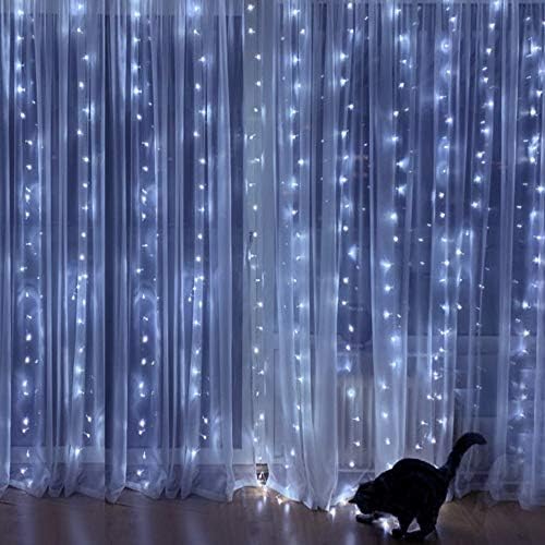 HOME LIGHTING Window Curtain String Lights, 300 LED 8 Lighting Modes Fairy - Image 5