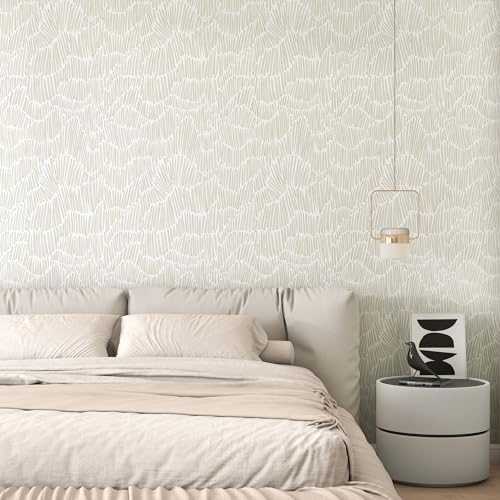 Theper Beige Peel and Stick Wallpaper Boho Contact Paper 17.3"×590" - Image 6