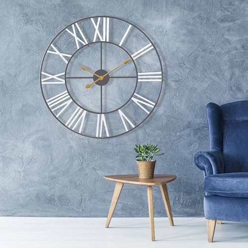 Sorbus Big Wall Clock, Roman Numeral Decor, Battery Operated - Image 6