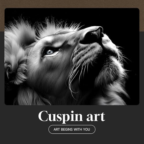 Framed Modern Black and Gray Lion Animal Wall Art, 1 Piece 24x36 In - Image 7