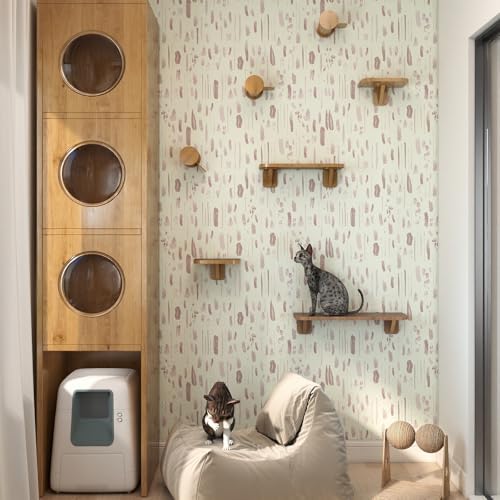 GloryTik Cream Geometric Peel and Stick Wallpaper ，Modern Self Adhesive - Image 4
