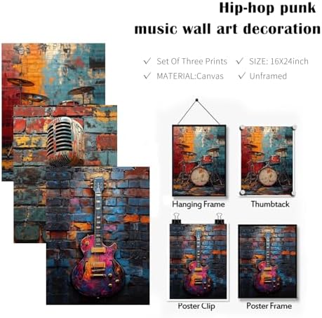 NCCXNCC 3 Graffiti Music Theme Poster Print Wall Art 16x24 inch Unframed - Image 4