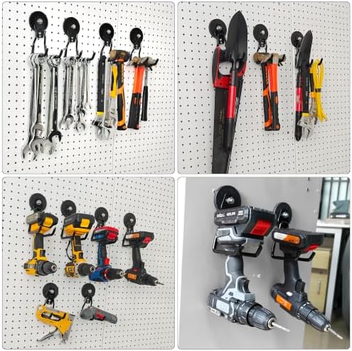 3-H Heavy Duty Magnetic Hooks, No-Drill Garage Power Tool Holder, 2 Pack - Image 6
