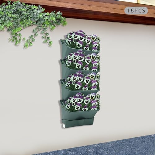 Wall Mounted Vertical Planter 20 Pots, Self Watering Wall Planter - Image 4