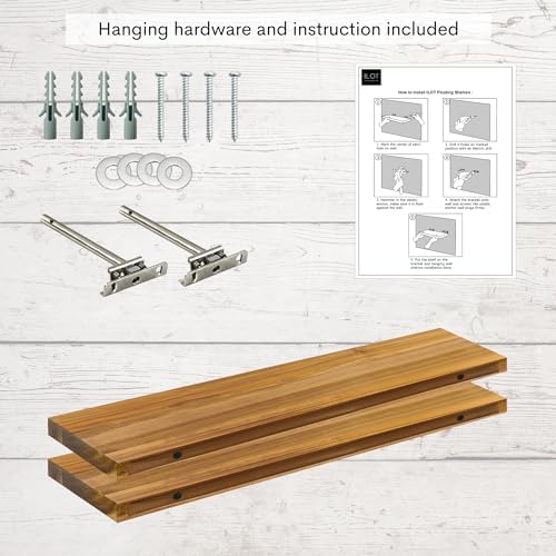 Teak Wood Floating Shelves Perfect - Image 4