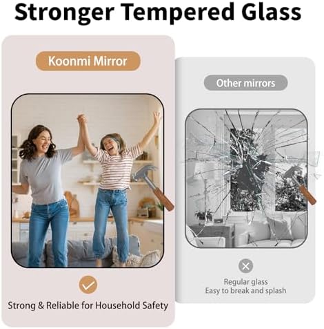 Koonmi Bathroom Wall Mirror, 30x50 Inch Large Vanity Mirror - Image 3