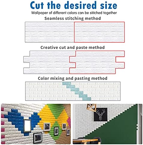 3D Wall Panels Peel and Stick, 58 Sq Ft Coverage, Faux Brick - Image 4