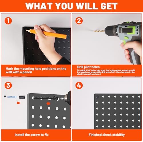 ValueMax 4 Pack Metal Pegboard Panels - Image 7
