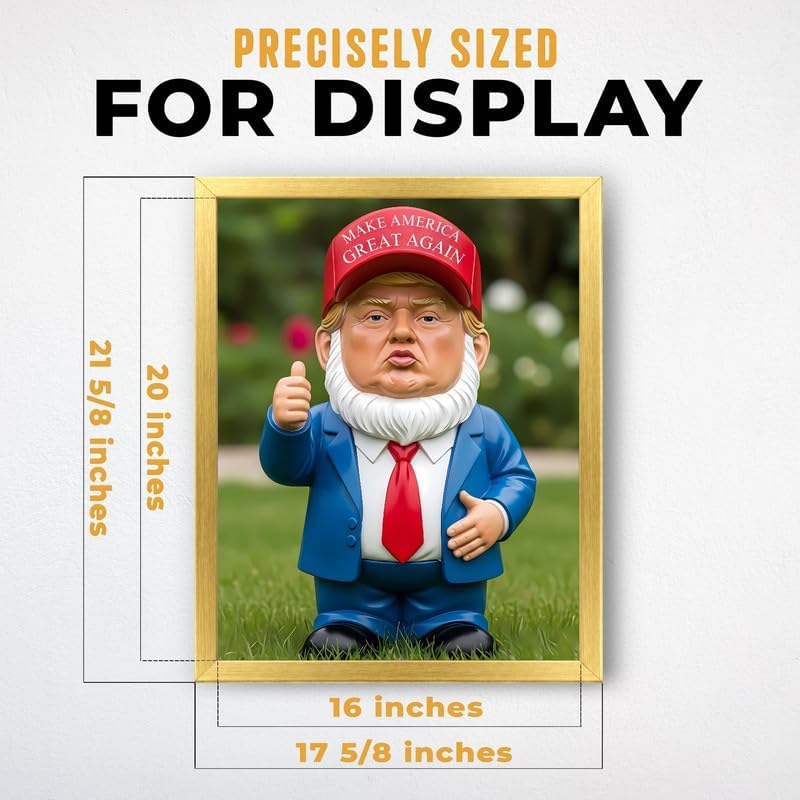 InkFlow Posters Garden Gnome Figurine Canvas Poster - Image 3