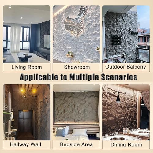 Easy Cut 3D Faux Stone Wall Panels Gray, Lightweight PU Decorative Walls - Image 6