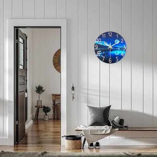 Blue Wall Clocks for Living Room 14 Inch - Image 3