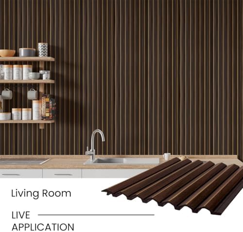 From Plain To Beautiful In Hours MG-1504-SAM-2p Gilded Peaks Wood Slat Walls - Image 5
