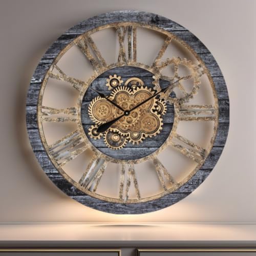 ImprovingLife The Gears Clock 36'' Inch Real Moving Gear Wall Clock Vintage - Image 4