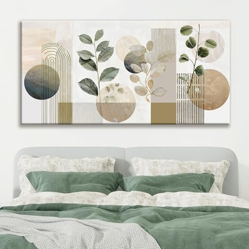 TAIJXAGSG Large Boho Green Wall Art - Image 4