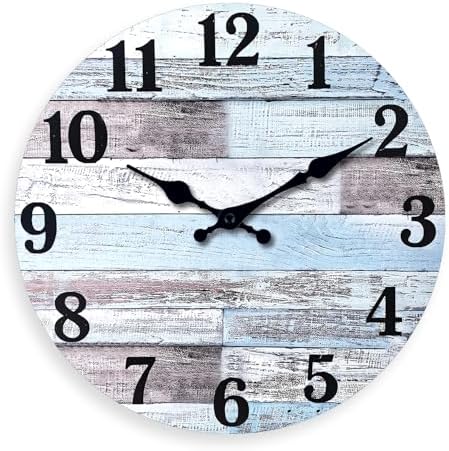 XNM Wood Farmhouse Wall Clocks Battery Operated 20 Inch by XNMwallclock