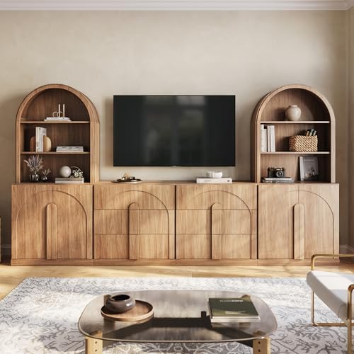 BELLEZE Bijou 126" Wall Unit 6-Piece Modular TV Stand by BELLEZE