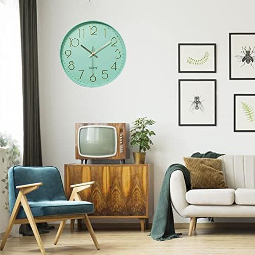 12 in Wall Clock Non-Ticking Quartz Silent Battery Operated Round Clocks Home - Image 3
