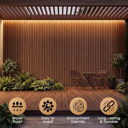 WPC Acoustic Slat Wall Panels 8-Pack 96'' x 6'' - Image 5