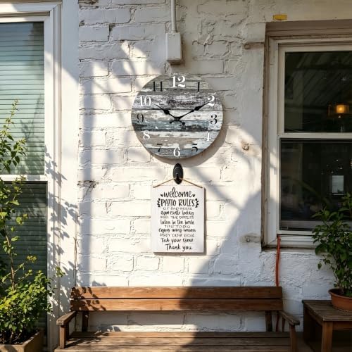 Large Wall Clocks Battery Operated Silent Vintage - Image 2