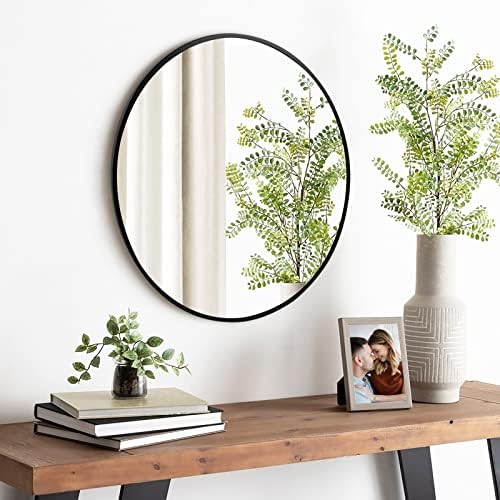 Black Round Mirror 22 Inch, Wall Circle Mirror - Image 4