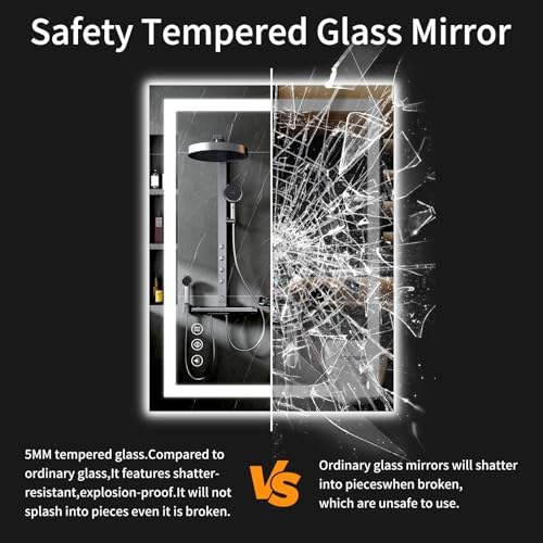 30"x32" Lighted LED Bathroom Mirror - Image 6