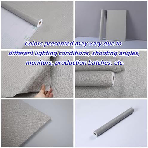 Haimin Fabric Wallpaper Textured Contact Paper Grasscloth Wallpaper - Image 2