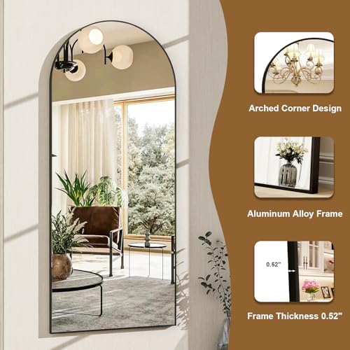 HARRITPURE 56"x21" Arched Full Length Mirror Floor Mirrors - Image 6