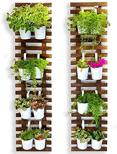 ShopLaLa Wooden Wall Planter Wooden Hanging Flower Plants by ShopLaLa