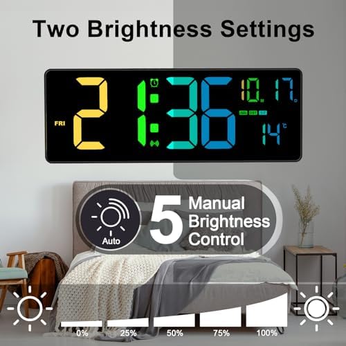 16" Bluetooth Digital Wall Clock - Image 6