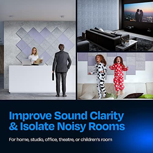 Acoustic Panels 12-Pack Soundproof Wall Panels 12"X12"X0.4" Sound Panels High - Image 4