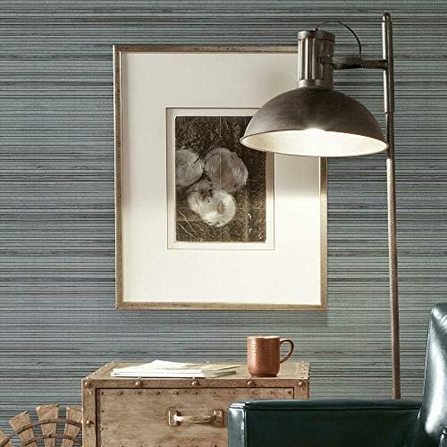 RoomMates Gray Faux Bamboo Grasscloth Peel and Stick Wallpaper - Image 2