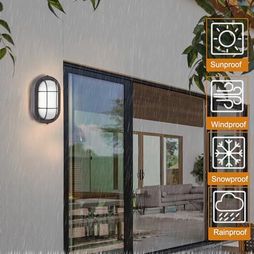 WISBEAM 2 Pack LED Bulkhead Light, Outdoor Bulkhead LED Wall Light, 6W Replace - Image 4